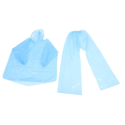 DECORNIJIA Tute Antipioggia Usa e Getta per Adulti e Antivento con Pantaloni Separati e Portatile per Trekking e Outdoor Colore Blu