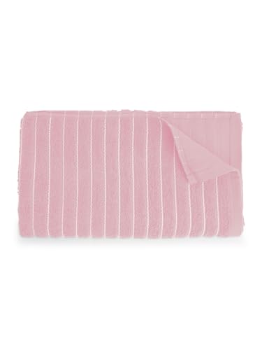 Image of Welspun 2-in-1 100% Cotton Bath Towel-Parfait Pink