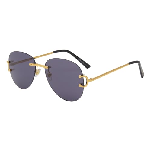 Image of Ted Smith Men's Women's UV Protection Metal Pilot Sunglasses