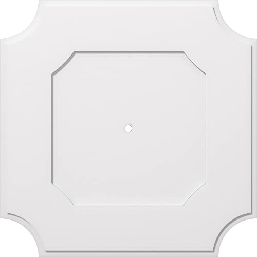 Image of Ekena Millwork CMP38LE-01000 Locke Architectural Grade PVC Contemporary Urethane Ceiling Medallions 38 inchOD x 1 inchID x 22 3 /4 inchC x 1 inchP