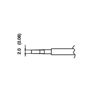 Hakko T9-L2 1mm Removal Tip for FM2023 Pkg/2