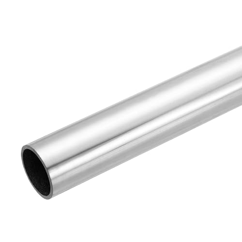 Image of sourcing map 304 Stainless Steel Tube, 28mm OD 24mm ID 305mm Length Round Seamless Metal Straight Pipe 2mm Thickened Weldable Tubing for Industry DIY Projects(1.1" ODx0.94 IDx12 L)