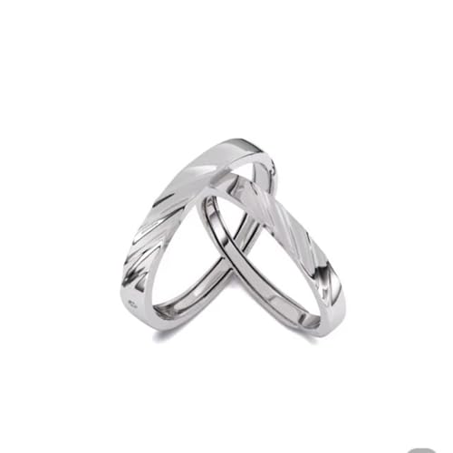 Bague réglable en argent 925 gravure personnalisée pour alliance et fiançailles
