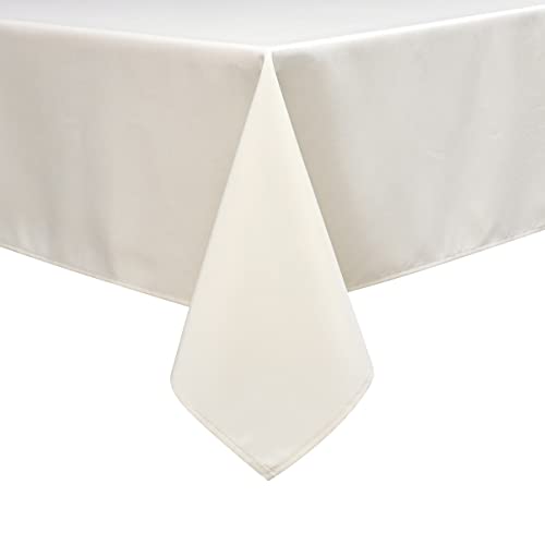 Wewoch Beige Rectangle Tablecloth Wrinkle Resistant Washable Fabric Table Cloth For Dining,Kitchen, Parties Weddings And Outdoor Use 60 Inch By 84 Inch #TOP1