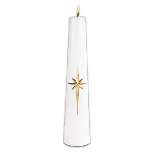 Trinity Church Supply Bright Morning Star ChriSaint Candles Wax Relief Star Unscent Long Hours Lasting Candle for Home Prayer Space Sanctuary Decoration
