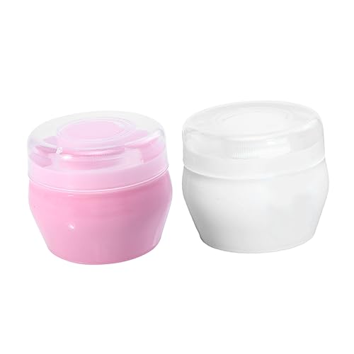 ibasenice 2 Conjuntos De Puff De Pelúcia Para Bebê Caixas De Pó De Bebê Transparentes Recipiente De