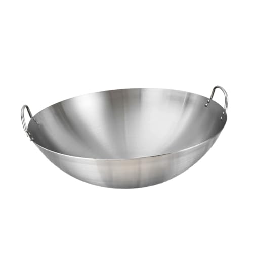 Wok de acero inoxidable con doble asa ergonómica miniatura 1