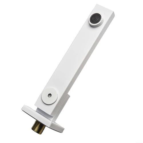 Rubinetto per vasca da bagno salvaspazio con ugello pieghevole regolabile e estetica moderna (bianco)