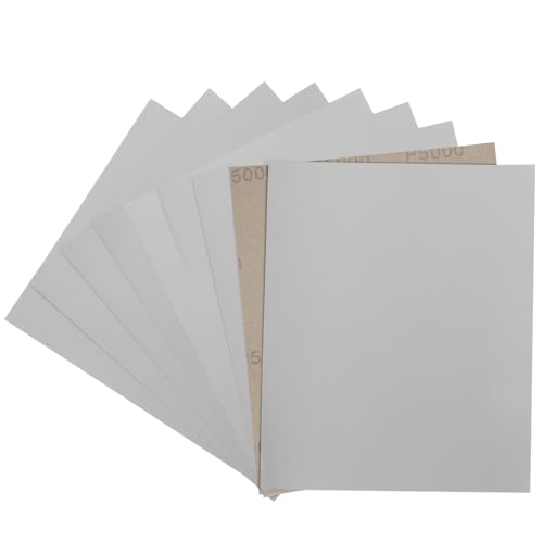 STEBRUAM Carta Abrasiva 5 Pezzi,230x280mm Vetrata,Grane 5000 Grinta,Sandpaper Vetro Impermeabile Levigatura a Secco e Umido
