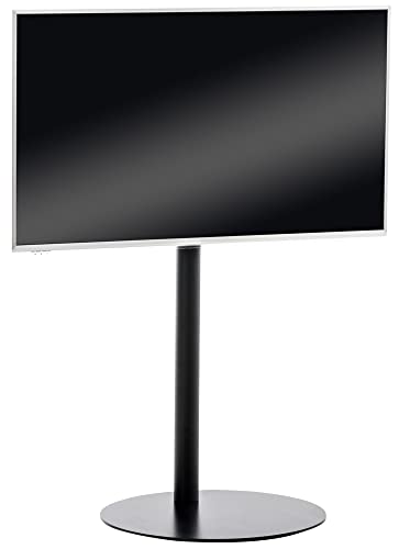 CLP TV Ständer Rund I Eckig I Edelstahl I TV Halterung Schwarz Matt I TV...