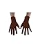 Seeksmile Adult Lycra Spandex Gloves Many Colors Available (Free Size, coffee)