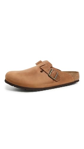 Image of Birkenstock Unisex Boston - Oiled Leather (Unisex) Cognac Women 10-10.5 Men 8-8.5