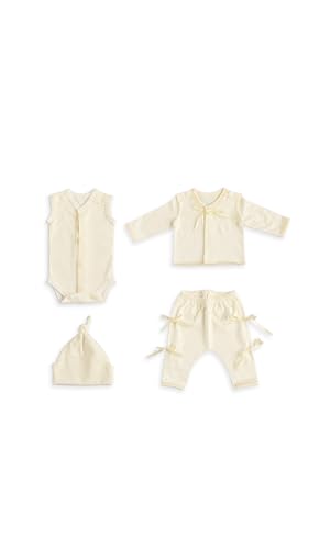 Ajuar Completo Para Bebé Prematuro – 4 Piezas (Body Sin Mangas, Batita, Pantalón, Gorrito) Desde 1,5 Kg – Ropa Funcional Y Suave – Neonatología (000)