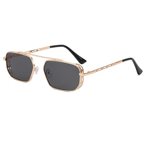 Lunettes de soleil UV400 protection totale vintage avec monture métal
