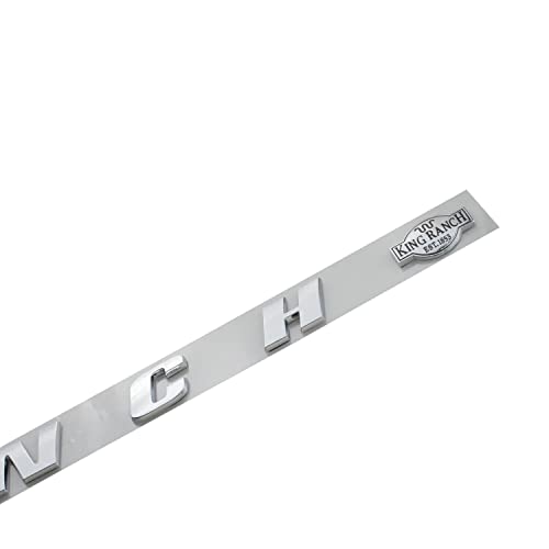 Image of 2pack King Ranch Emblems Side Fender Letter Kingranch Sticker Badge 3D Logo Replacement for 150 250 350 (Chrome)