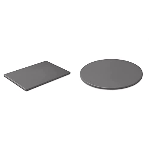 Weber glasierter Pizzastein, rechteckig, 30 x 44 cm, Schwarz & glasierter Pizzastein, rund, 36 cm 18412 Schwarz