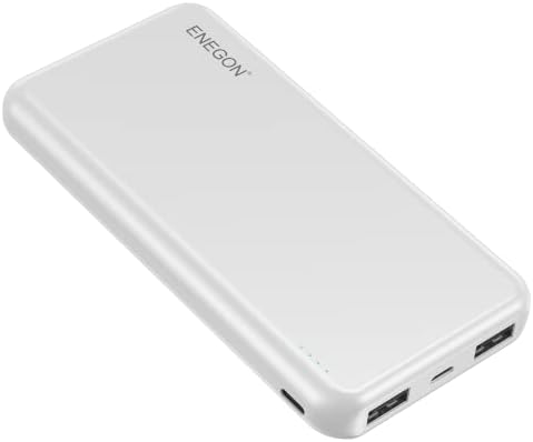 ENEGON 2-pak przenośna ładowarka power bank 10000 mAh, ładowarka do telefonu z wejściem USB C i podwójnym wyjściem USB do iPhone'a, iPada, Galaxy S9, tabletów i innych 1