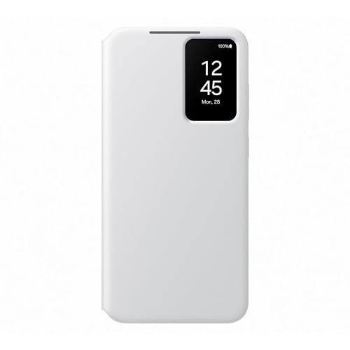 Samsung Smart View Wallet Case custodia a portafoglio con finestra di visione notifiche per Galaxy S24+, White