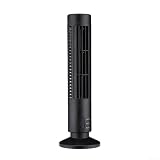 Accarugty Ventilateur portable sans lame, tour verticale, 2 vitesses, alimenté par USB, pour bureau et chambre, flux d'air silencieux et sûr pour les enfants et les animaux domestiques, compact 33 cm