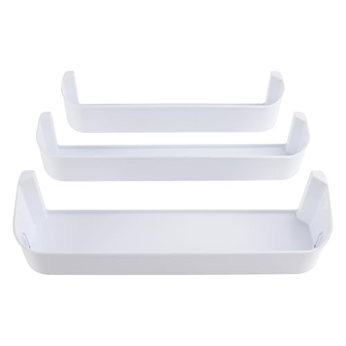 Türfach Set Ersatz für Dometic RM2652 RM2553 RM2852 RM4873 Kühlschrank – 3er-Set Kühlschrank Türablage & Gefrierfach Regal Weiß Robustes Kunststoff Türfach Kit Kompatibel mit DM2652 RGE400 RM1282