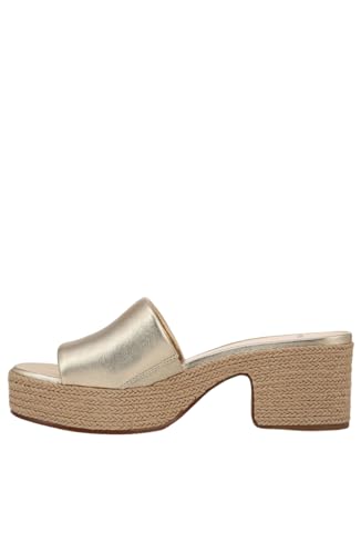 Vince Margo Slide Platform Sandals Champagne Metallic Espadrille 7 M