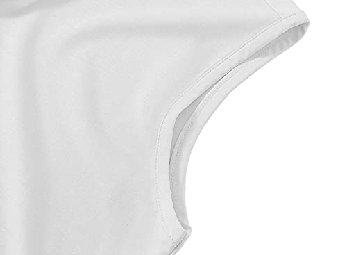 Image of BGOWATU Women's Golf Polo T-Shirts Sleeveless V Neck Collarless Tennis Shirts UV Protection Quick Dry Lightweight