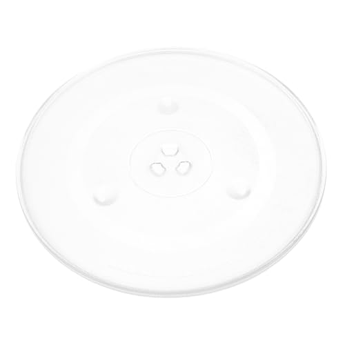 Yardenfun Microwave Glass Dish Sliding Tray for Microwave Rotating Serving Platter Replacement Plate 31.5cm Glass Plate