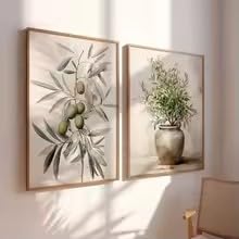 Affiches vintage aquarelle olivier KEMEIQI en toile avec cadre