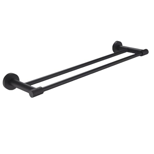 Moderno juego de accesorios de baño de acero inoxidable negro – Kit de montaje en pared de 4 piezas: toallero, soporte para cepillo de inodoro, jabonera, albornoz, decoración elegante para baños