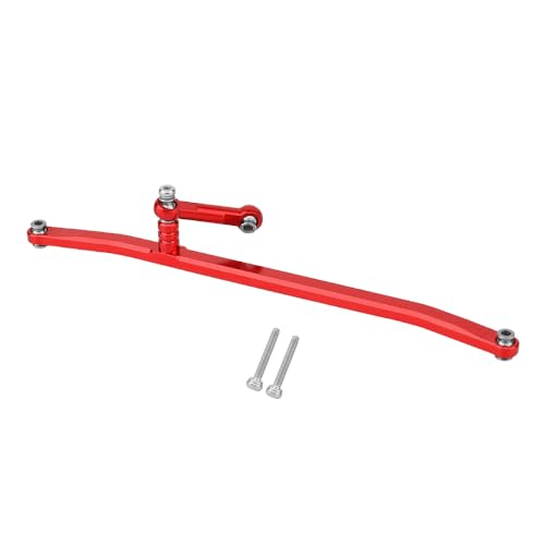 Pothyes Aluminum Steering Tie Rod and Drag Link Front Steering Linkages Set for Losi 1/18 Mini LMT 4X4 Brushed Monster Truck RTR-LOS01026 Upgrades Part (red)