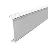 Shelf Label Holder for Cooler/Freezer, 100 Pack Shelf Strip Price Tag Holder for Refrigerated Case Cooler Shelf, PVC Plastic Clear Cover, White Back 29.5”L and 1.25”H
