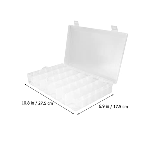 Boîte de rangement transparente multi-compartiments perles et strass - 3