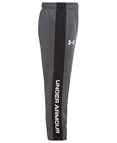 Under Armour Boys' Brawler Pant, Wordmark Panel, Pitch Gray Fa21, 4 #TOP12