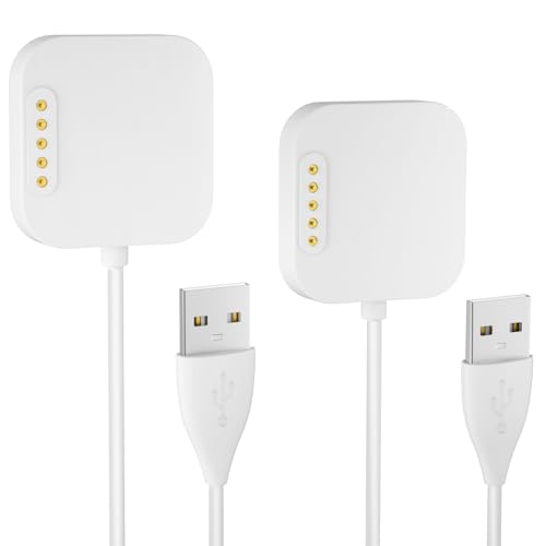 SimpleThings Compatible with SyncUP Kids Watch 2 Charger, Magnetic Charger with 3.3 FT USB Cable for T-Mobile Sync UP Kids Watch 2 (White+White)