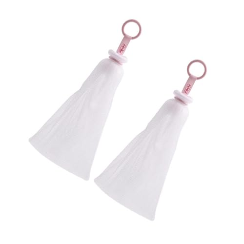 Filets à savonnette moussants INOOMP en maille résistante pour exfoliation douce visage (2 pièces)