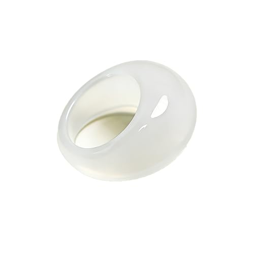 Bague épaisse en jade naturelle anti allergie anneau solide