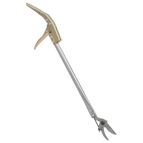 Sécateur à long manche avec système de coupe et maintien composé