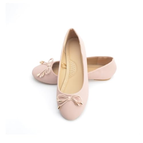 Women's Bow Ballet Flats - Elegant Round Head Non-Slip Dress Shoes - Breathable Soft and Comfortable Women's Shallow Mouth Shoes3