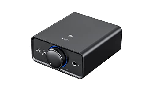 Image of FiiO K5Pro ESS Amplifier Headphone Amps Stereo High Resolution Portable Desktop DAC 768K /32Bit and Native DSD512 for Home Audio /PC 6.35mm Headphone Out /RCA Line-Out /Coaxial /Optical Inputs (Black) | ES9038Q2M Ess Dac, Xmos XUF208 USB Decoding, Pcm Up to 768khz /32-Bit and Native DSD512, USB-B, Coaxial, Optical