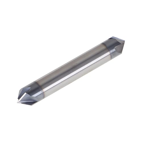 Image of 3 /8 Inch Helix Carbide End Mill 90 Degree Double End ATialn Coated 4 Flute