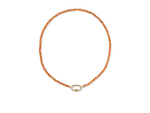 Kendra Scott, Women's, Emery Beaded Strand Necklace, Gold Orange Agate, One Size2