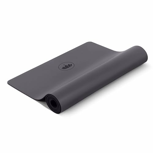 LOTUSCRAFTS Yogamatte rutschfest aus Naturkautschuk universell einsetzbar als Yoga Matte Sportmatte Gymnastikmatte Fitnessmatte Yoga Mat Matte Sport Trainingsmatte (Anthracit)