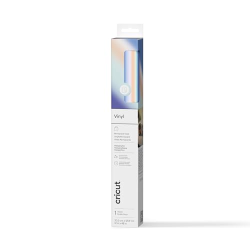 Cricut Vinilo Adhesivo Permanente Ópalo Holográfico | 1 Lámina | 30,5 cm x 1,2 m | Vinilo para Máquinas de Corte