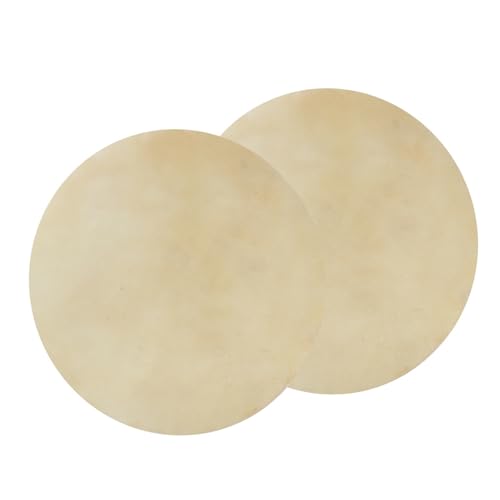 Bongo Drum Head, 2PCS Drum Head Faux Buffalo Leather Consistent Clear Sound Accessory for African...