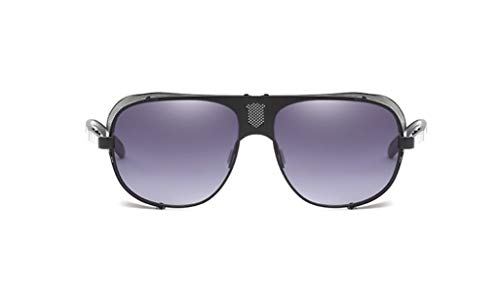 Chezi Flat Top Mesh Side Shield Aviator Sunglasses2