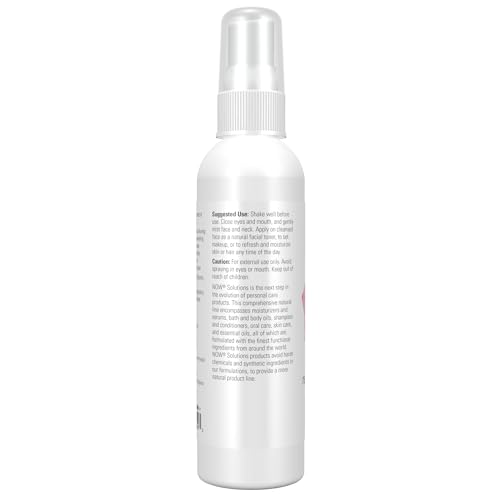 NOW Solutions Rosewater Rejuvenating Mist, Hydration and Rejuvenation Spray for All Skin and Hair Types, 4-Ounce