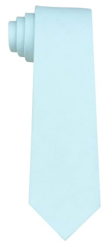 Image of Mens Solid Linen Ties - Slim Pattern Necktie for Men Wedding Groomsmen