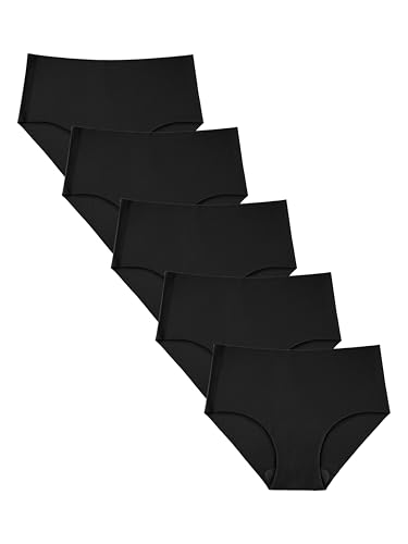 Stelle 5 Pack Womens Seamless Hipster No Show Breathable Underwear