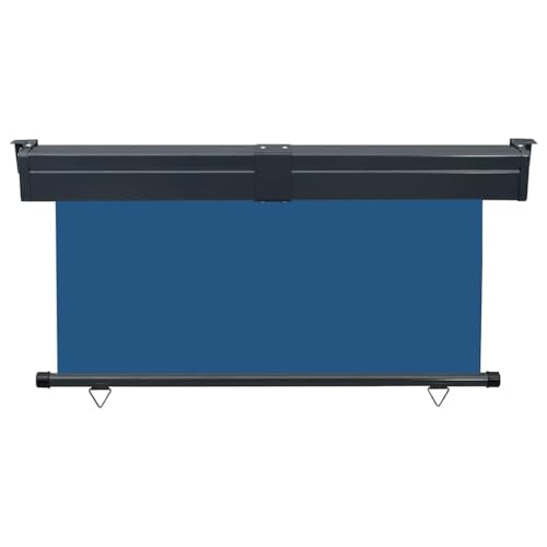 Store lateral de balcon brise-vue vertical bleu pour terrasse