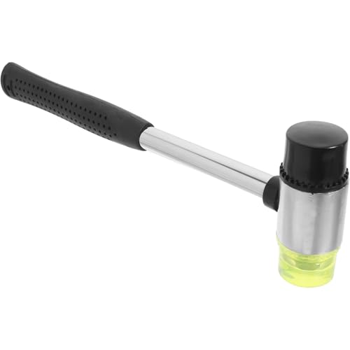 MUCKLILY Steel Rubber Craft Hammer Non-slip Handle Versatile for Tile Installation Woodworking Jewelry Making
